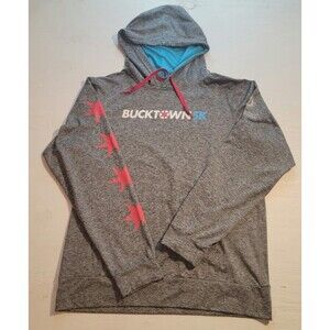 Running Man Bucktown 5K RunChi Hoodie Sweatshirt Men Medium Gray Pocket